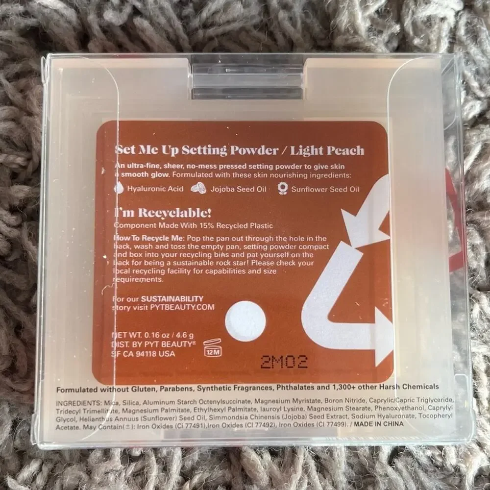 NWT! Pyt Beauty Set Me Up Setting Powder in Light Peach